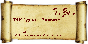 Tölgyesi Zsanett névjegykártya